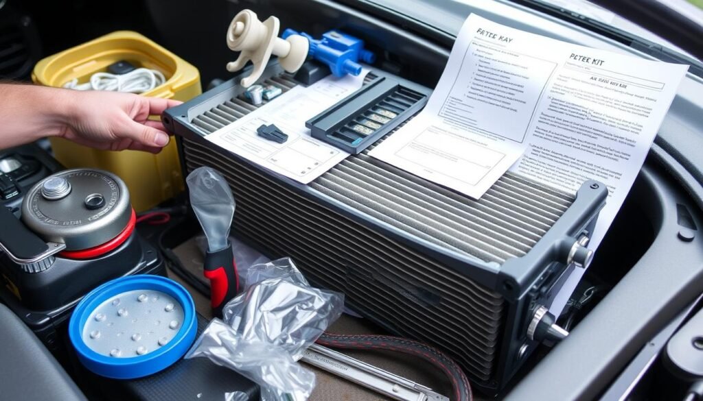 DIY car AC condenser repair